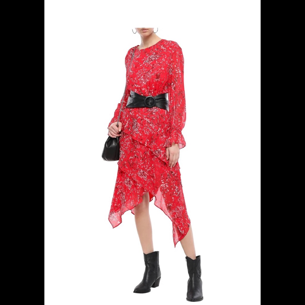 Iro Blank Dress- Tomato Red